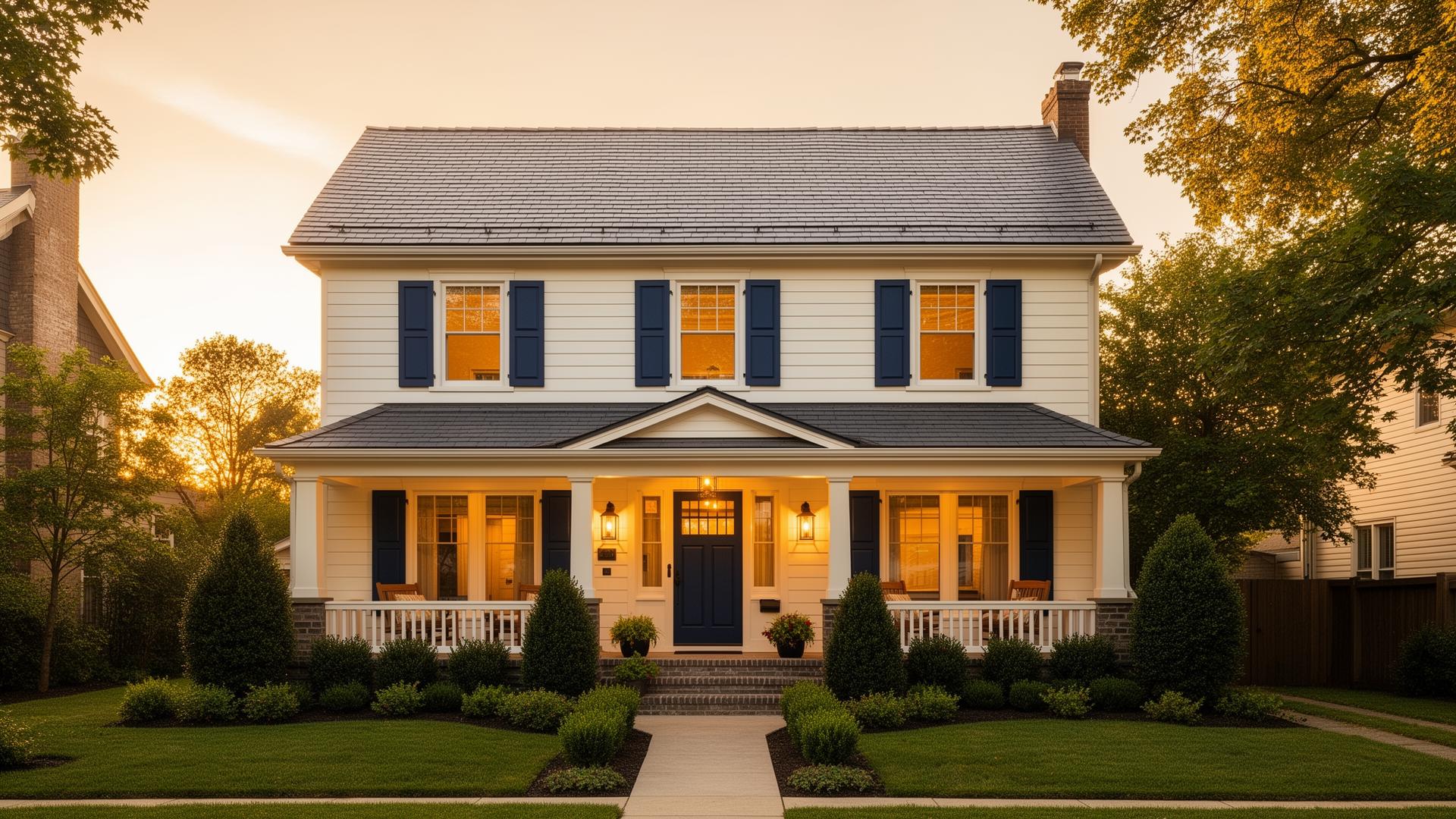 Renovated home exterior in the Cleveland, Ohio area